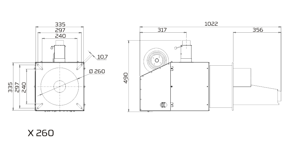PellasX X 260 burner