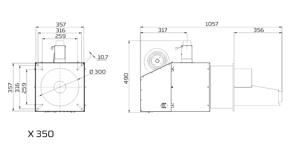 PellasX X 350 burner