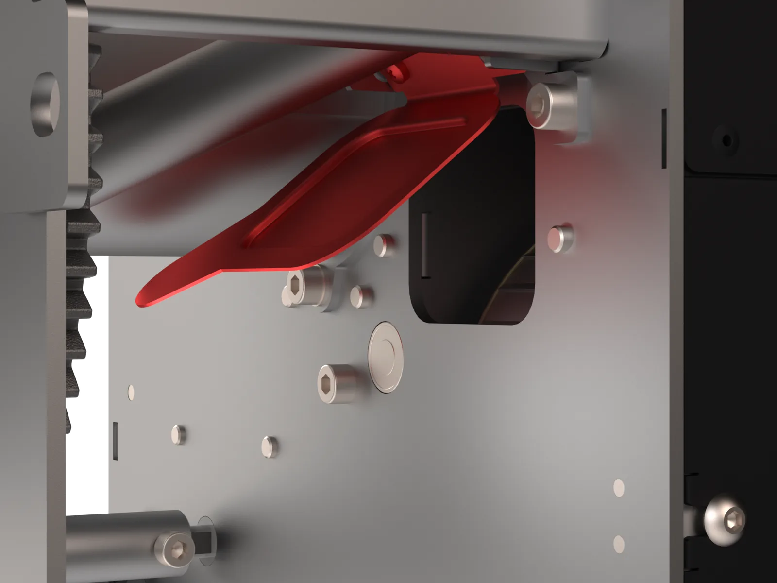 PellasX Revo EC HG - automatic fan flap sealing the blower chamber